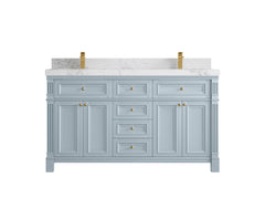 Paris 60 in. W x 22 in. D Double Sink Bathroom Vanity - photo 8