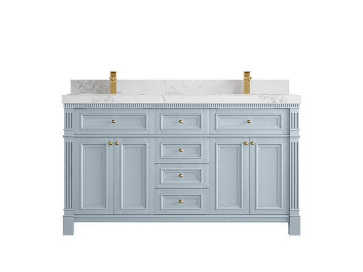 Paris 60 in. W x 22 in. D Double Sink Bathroom Vanity - photo 8