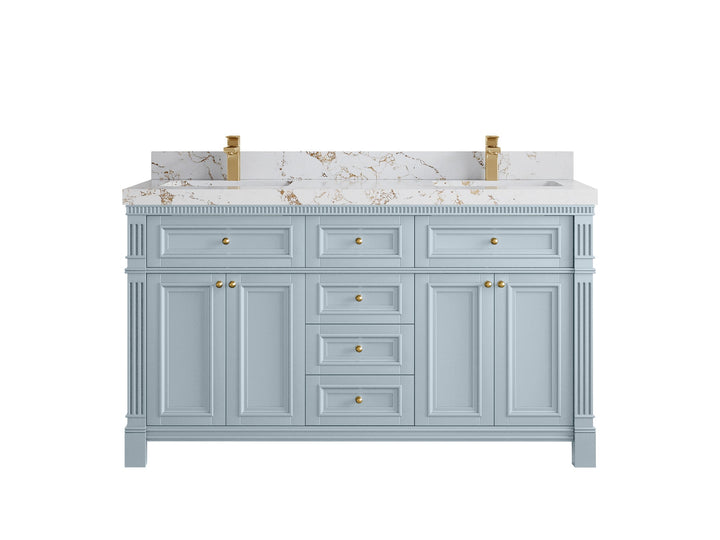 Paris 60 in. W x 22 in. D Double Sink Bathroom Vanity - photo 38