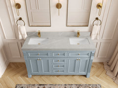 Paris 60 in. W x 22 in. D Double Sink Bathroom Vanity - photo 31