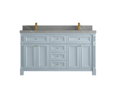 Paris 60 in. W x 22 in. D Double Sink Bathroom Vanity - photo 34