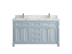 Paris 60 in. W x 22 in. D Double Sink Bathroom Vanity - photo 36