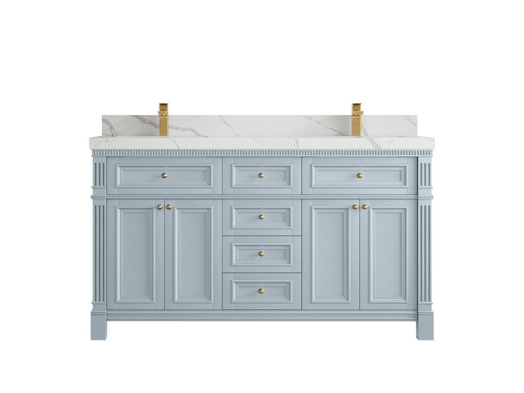 Paris 60 in. W x 22 in. D Double Sink Bathroom Vanity - Willow Bath and Vanity