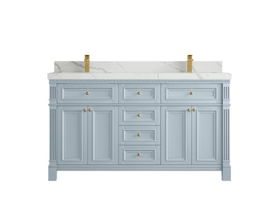 Paris 60 in. W x 22 in. D Double Sink Bathroom Vanity - Willow Bath and Vanity