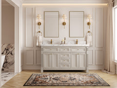 Paris 60 in. W x 22 in. D Double Sink Bathroom Vanity - photo 4