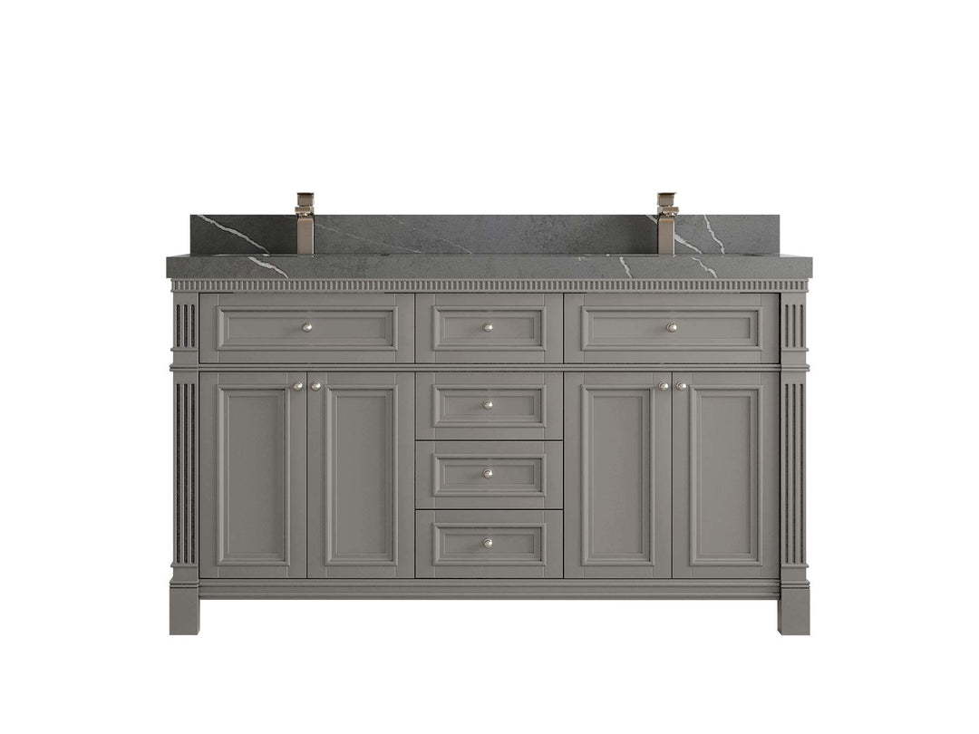 Paris 60 in. W x 22 in. D Double Sink Bathroom Vanity - Willow Bath and Vanity