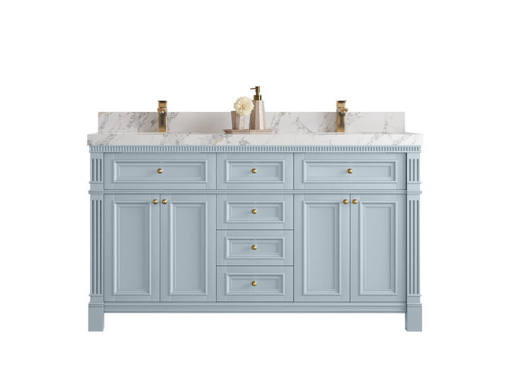 Paris 60 in. W x 22 in. D Double Sink Bathroom Vanity - photo 1