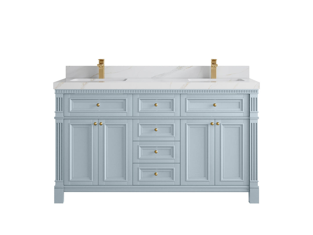 Paris 60 in. W x 22 in. D Double Sink Bathroom Vanity - Willow Bath and Vanity