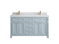 Paris 60 in. W x 22 in. D Double Sink Bathroom Vanity - photo 22