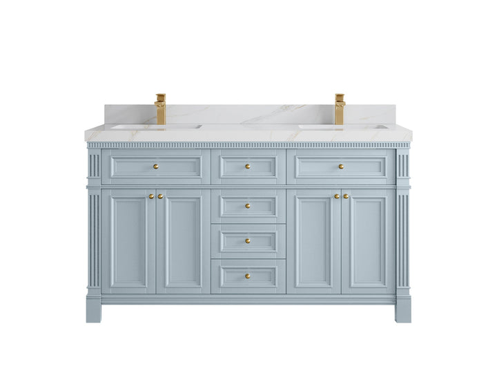 Paris 60 in. W x 22 in. D Double Sink Bathroom Vanity - photo 22