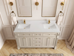Paris 60 in. W x 22 in. D Double Sink Bathroom Vanity - photo 25