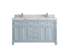 Paris 60 in. W x 22 in. D Double Sink Bathroom Vanity - photo 16