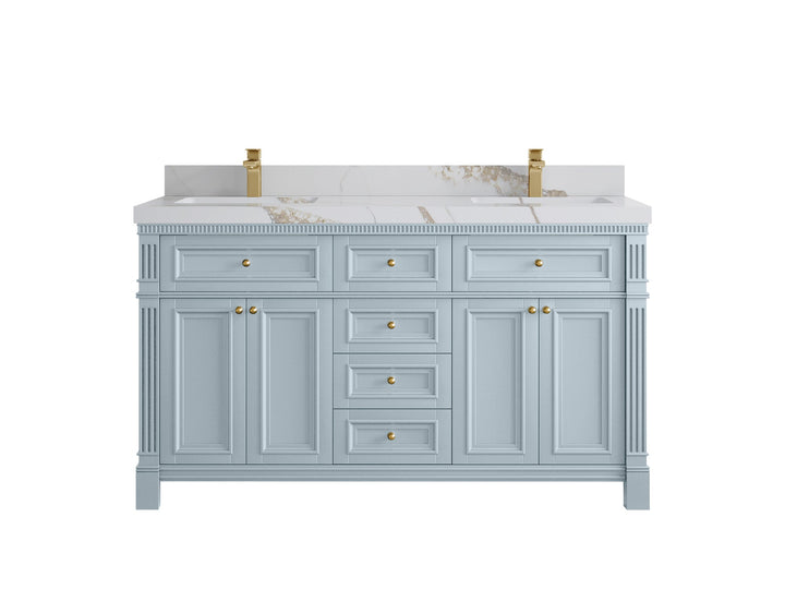Paris 60 in. W x 22 in. D Double Sink Bathroom Vanity - photo 16