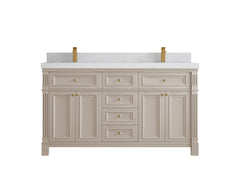 Paris 60 in. W x 22 in. D Double Sink Bathroom Vanity - photo 1