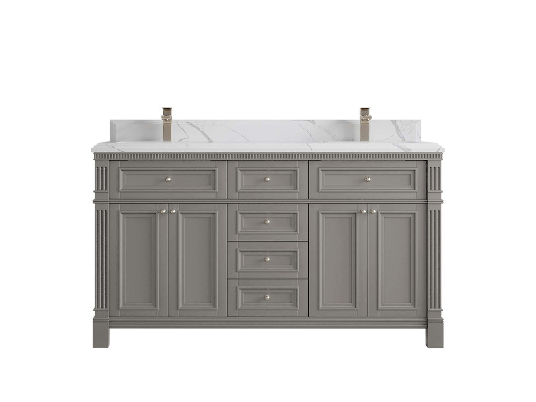 Paris 60 in. W x 22 in. D Double Sink Bathroom Vanity - Willow Bath and Vanity