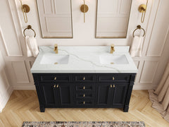 Paris 60 in. W x 22 in. D Double Sink Bathroom Vanity - photo 11