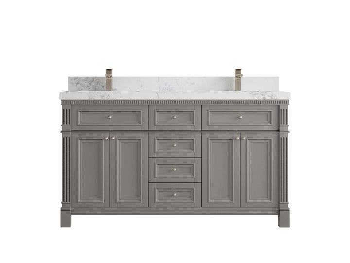 Paris 60 in. W x 22 in. D Double Sink Bathroom Vanity - photo 18