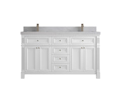 Paris 60 in. W x 22 in. D Double Sink Bathroom Vanity - photo 1