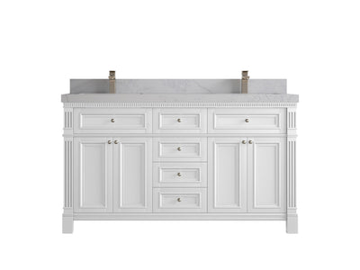 Paris 60 in. W x 22 in. D Double Sink Bathroom Vanity - Willow Bath and Vanity