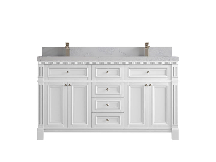 Paris 60 in. W x 22 in. D Double Sink Bathroom Vanity - photo 1