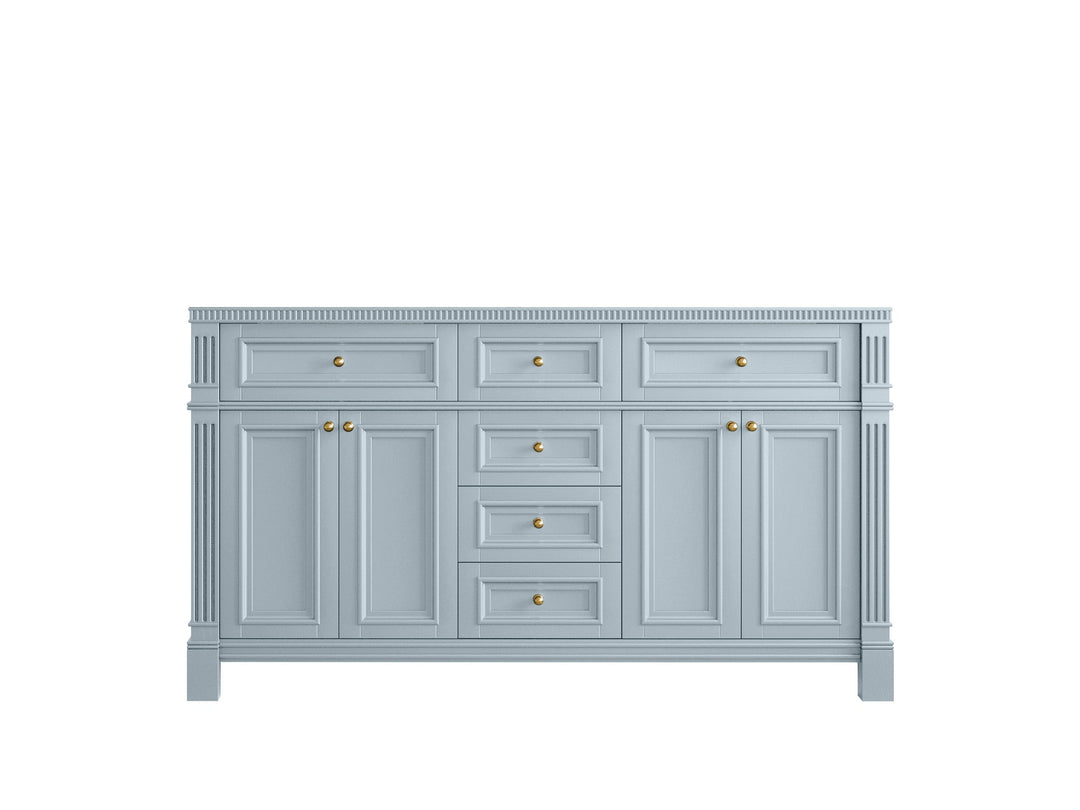 Paris 60 in. W x 22 in. D Double Sink Bathroom Vanity - Willow Bath and Vanity