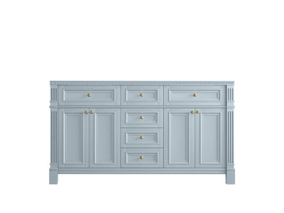Paris 60 in. W x 22 in. D Double Sink Bathroom Vanity - Willow Bath and Vanity
