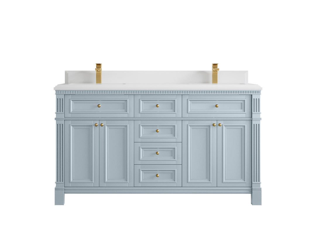 Paris 60 in. W x 22 in. D Double Sink Bathroom Vanity - Willow Bath and Vanity
