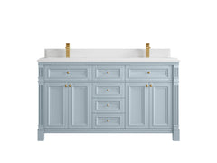 Paris 60 in. W x 22 in. D Double Sink Bathroom Vanity - photo 28
