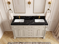 Paris 60 in. W x 22 in. D Double Sink Bathroom Vanity - photo 7
