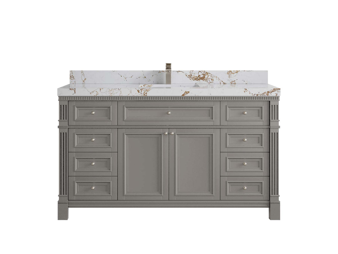 Paris 60 in. W x 22 in. D Single Sink Bathroom Vanity - Willow Bath and Vanity