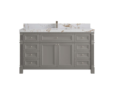 Paris 60 in. W x 22 in. D Single Sink Bathroom Vanity - Willow Bath and Vanity