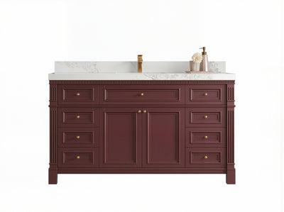 Paris 60 in. W x 22 in. D Single Sink Bathroom Vanity - Willow Bath and Vanity