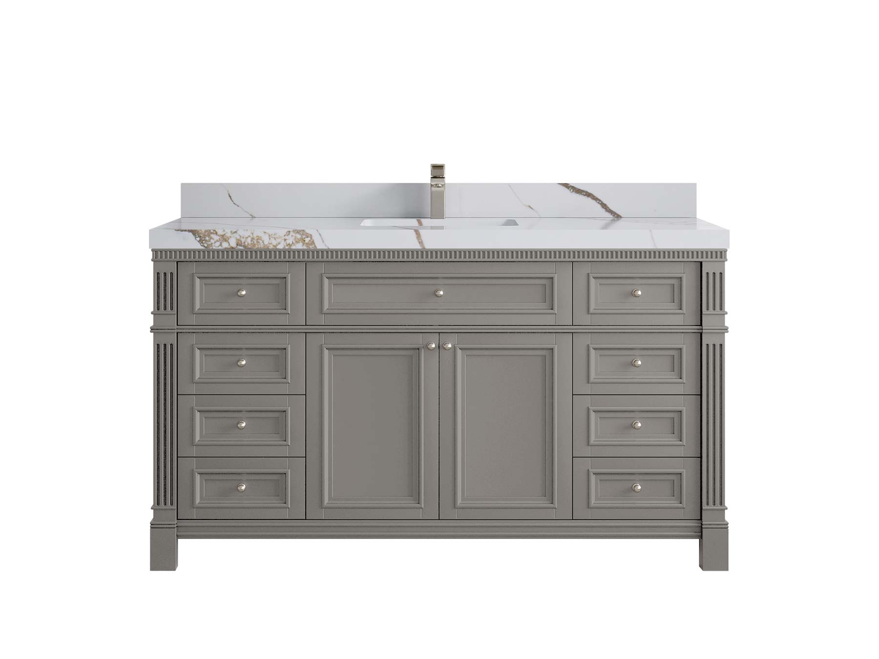Paris 60 in. W x 22 in. D Single Sink Bathroom Vanity - Willow Bath and Vanity