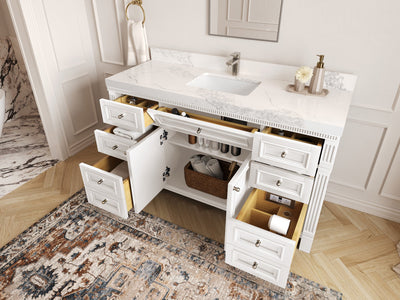 Paris 60 in. W x 22 in. D Single Sink Bathroom Vanity - Willow Bath and Vanity