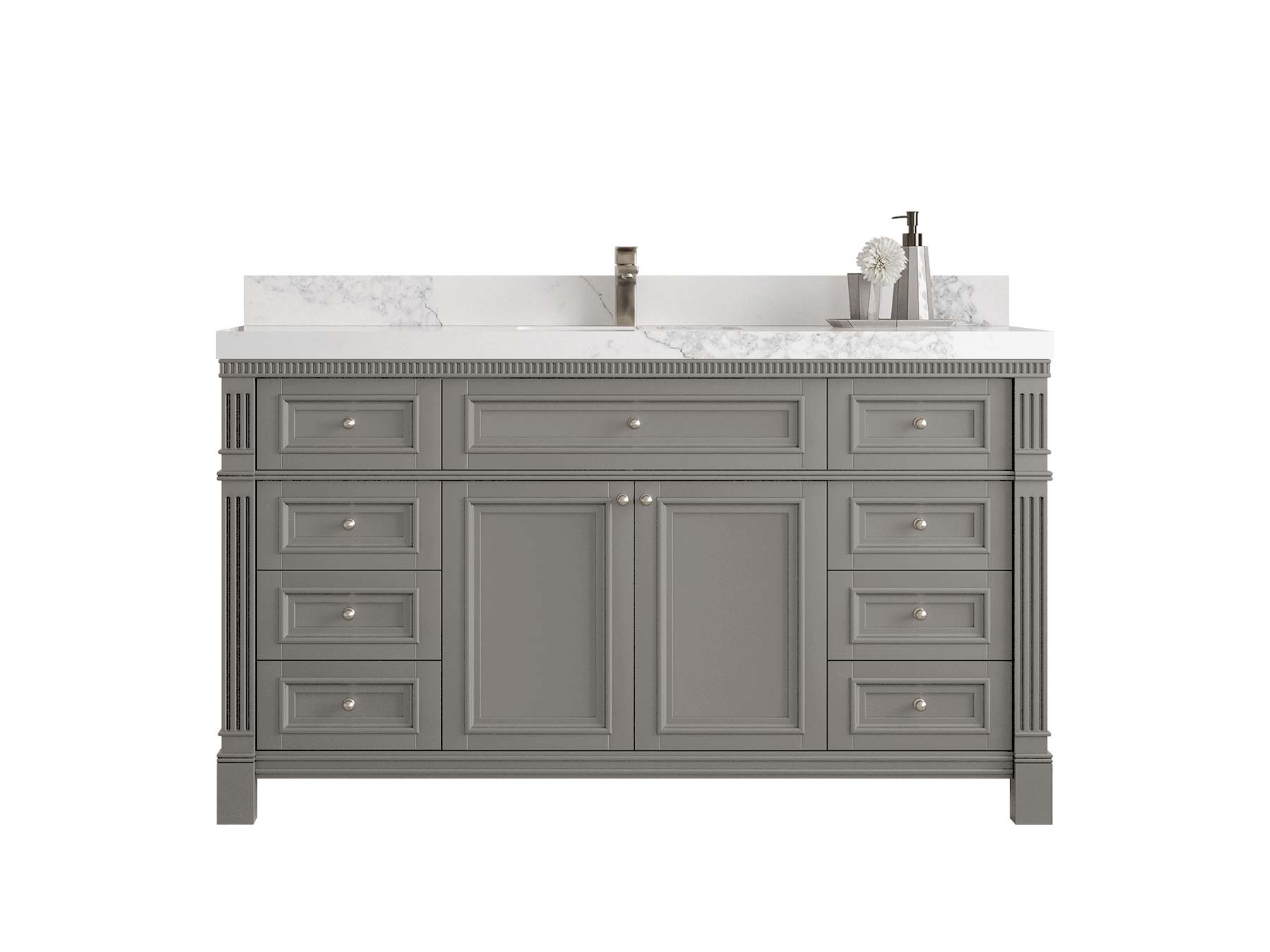 Paris 60 in. W x 22 in. D Single Sink Bathroom Vanity - Willow Bath and Vanity