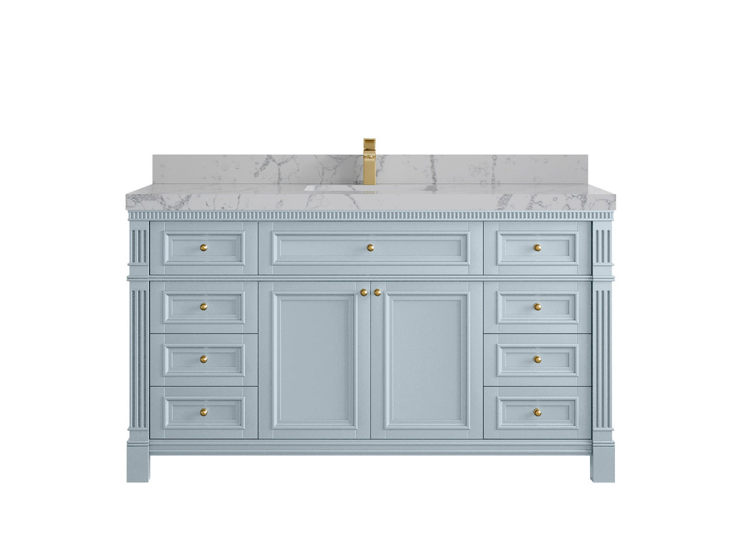 Paris 60 in. W x 22 in. D Single Sink Bathroom Vanity - Willow Bath and Vanity