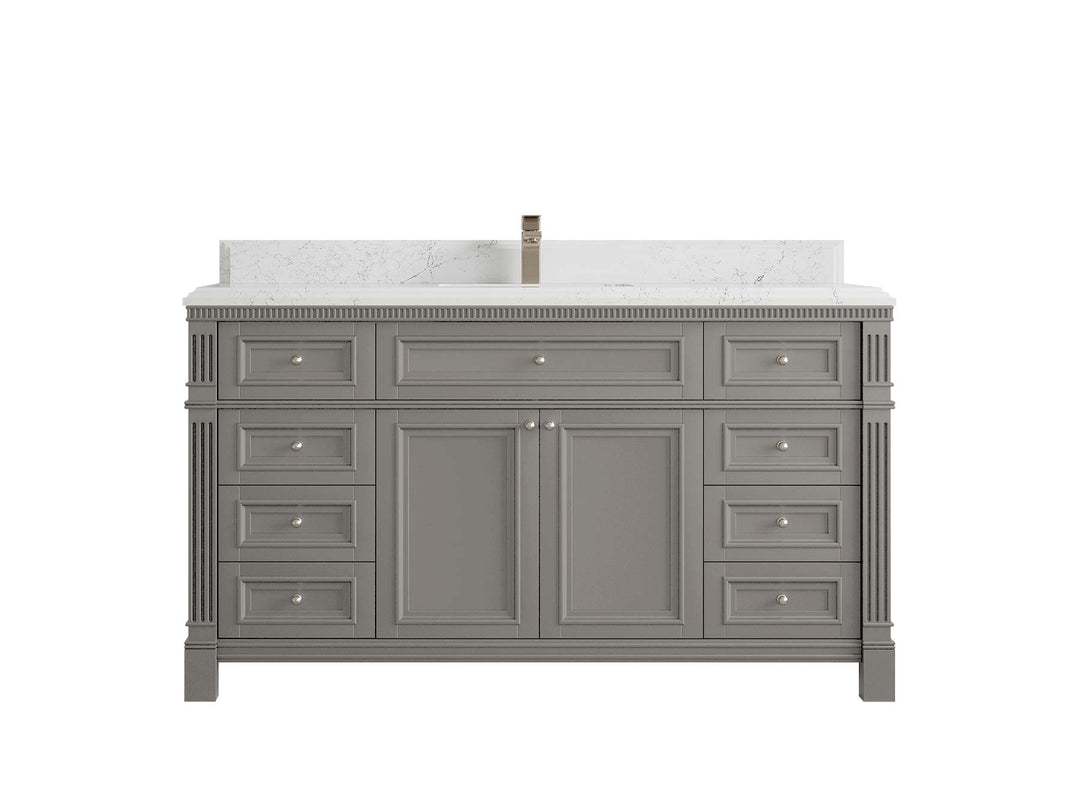 Paris 60 in. W x 22 in. D Single Sink Bathroom Vanity - Willow Bath and Vanity