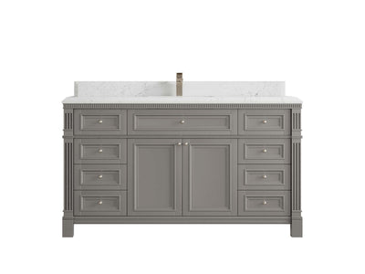 Paris 60 in. W x 22 in. D Single Sink Bathroom Vanity - Willow Bath and Vanity