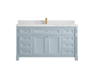 Paris 60 in. W x 22 in. D Single Sink Bathroom Vanity - Willow Bath and Vanity