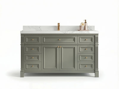 Paris 60 in. W x 22 in. D Single Sink Bathroom Vanity - Willow Bath and Vanity