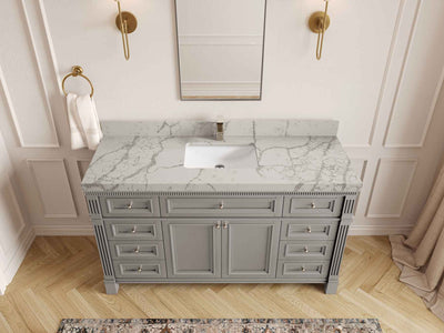 Paris 60 in. W x 22 in. D Single Sink Bathroom Vanity - Willow Bath and Vanity