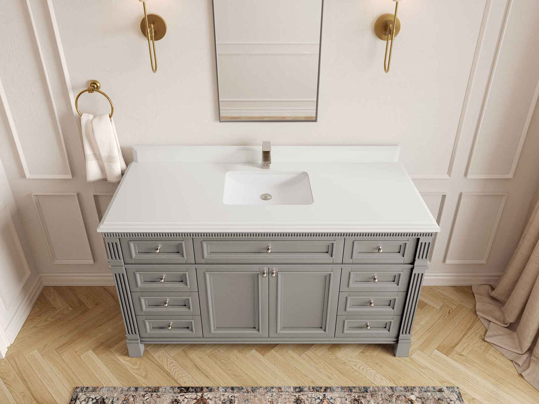 Paris 60 in. W x 22 in. D Single Sink Bathroom Vanity - Willow Bath and Vanity