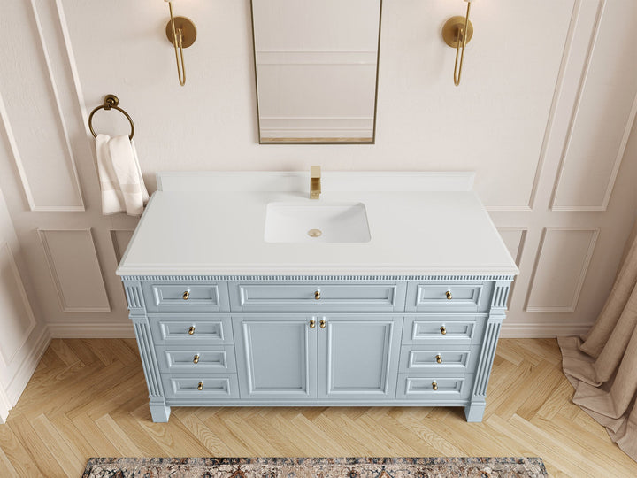Paris 60 in. W x 22 in. D Single Sink Bathroom Vanity - photo 7