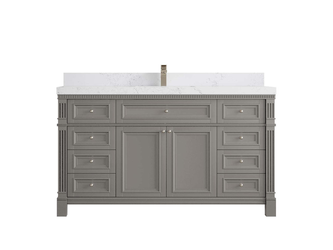 Paris 60 in. W x 22 in. D Single Sink Bathroom Vanity - Willow Bath and Vanity