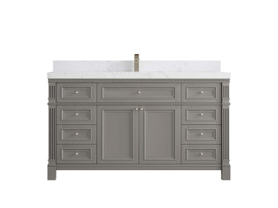 Paris 60 in. W x 22 in. D Single Sink Bathroom Vanity - Willow Bath and Vanity
