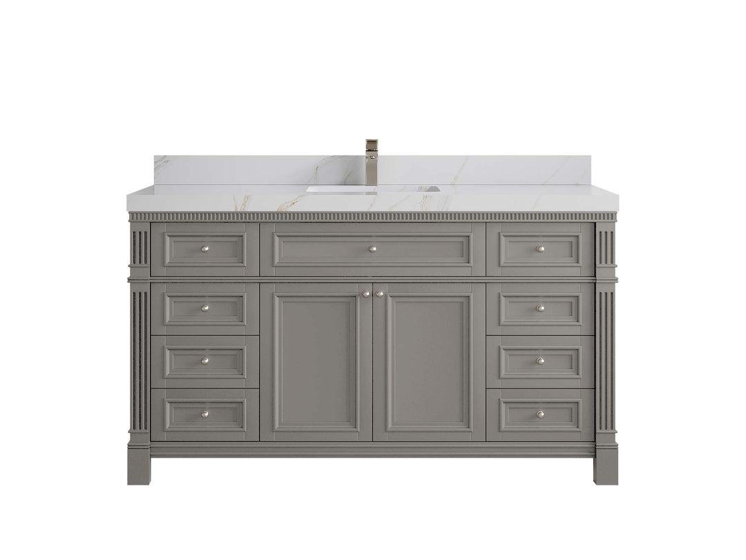 Paris 60 in. W x 22 in. D Single Sink Bathroom Vanity - Willow Bath and Vanity