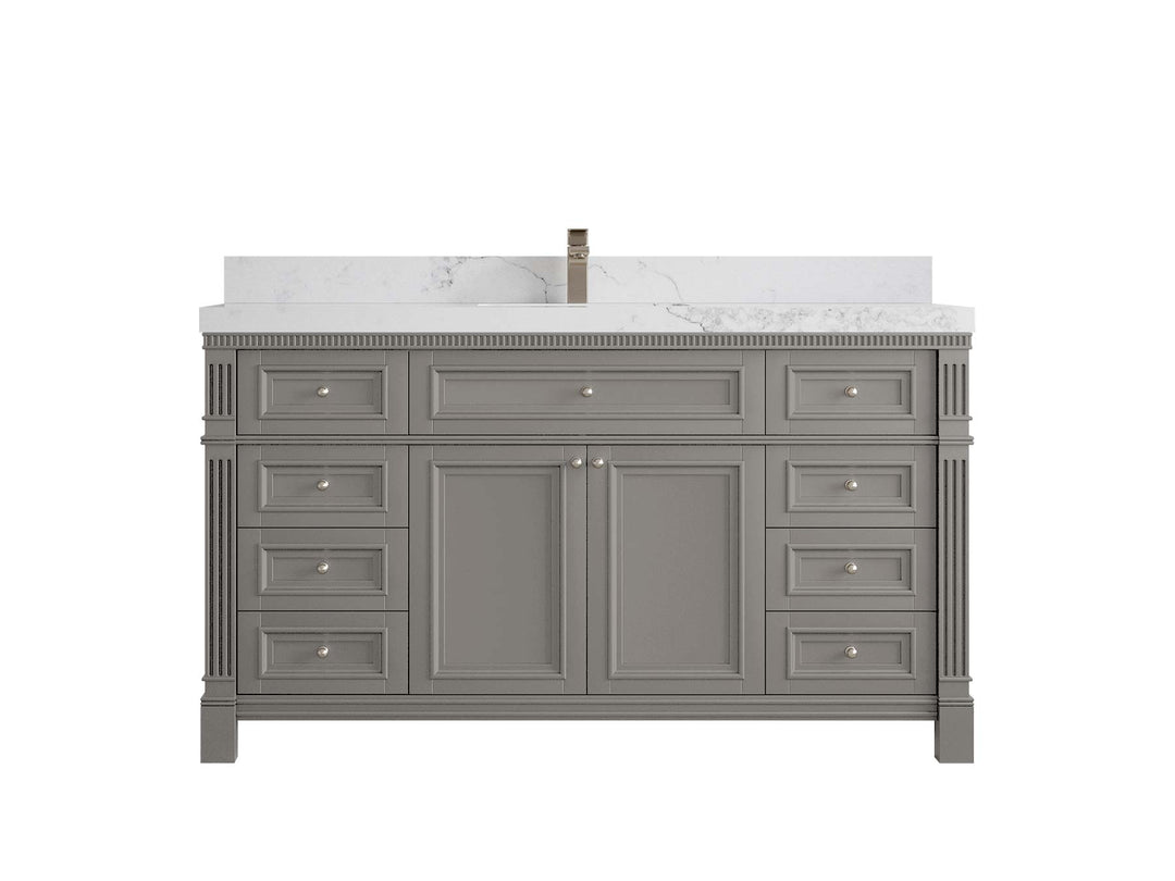 Paris 60 in. W x 22 in. D Single Sink Bathroom Vanity - Willow Bath and Vanity