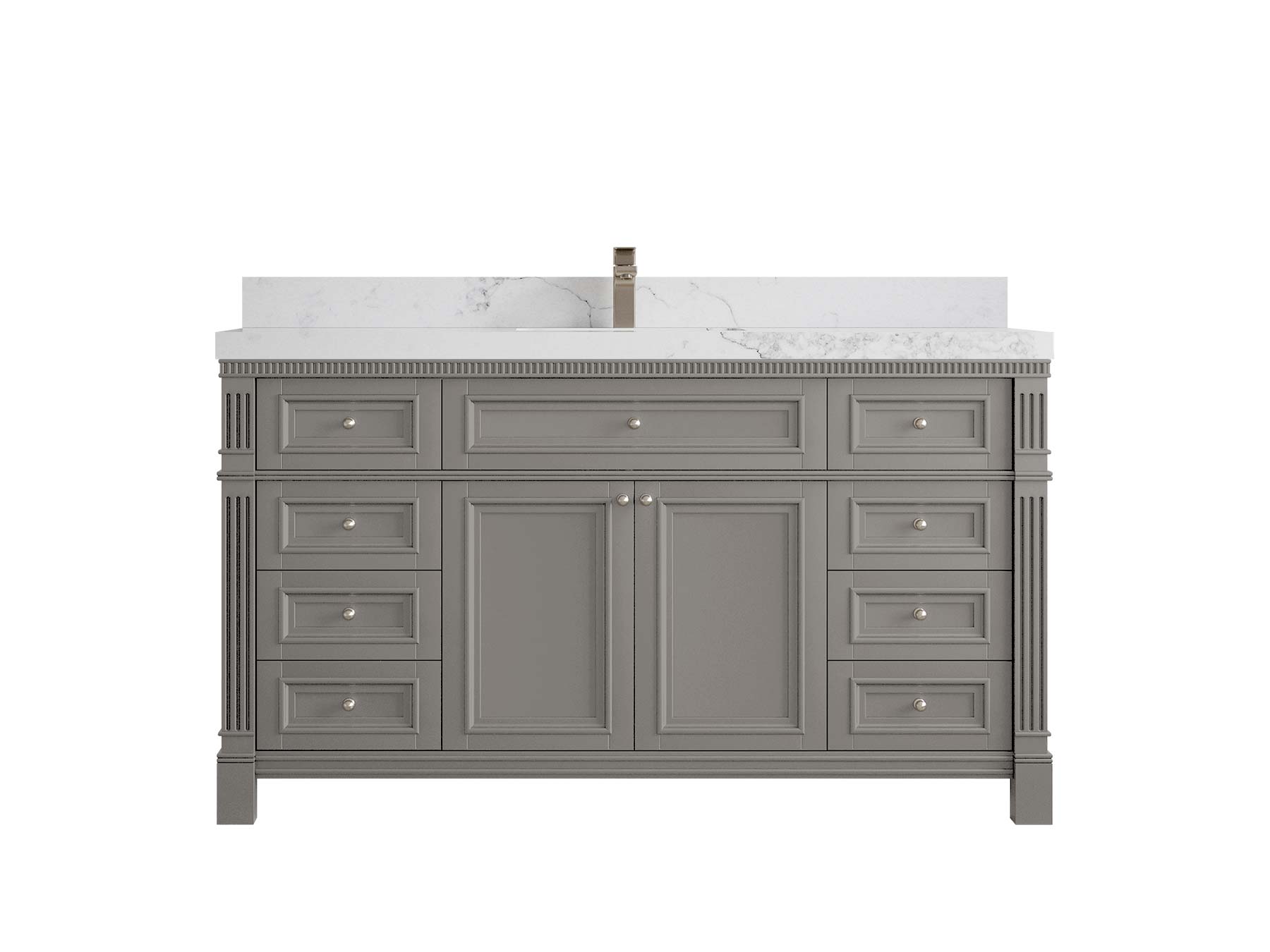 Paris 60 in. W x 22 in. D Single Sink Bathroom Vanity - Willow Bath and Vanity