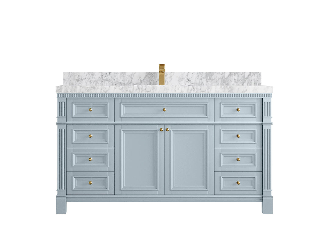 Paris 60 in. W x 22 in. D Single Sink Bathroom Vanity - Willow Bath and Vanity