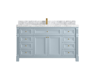 Paris 60 in. W x 22 in. D Single Sink Bathroom Vanity - Willow Bath and Vanity